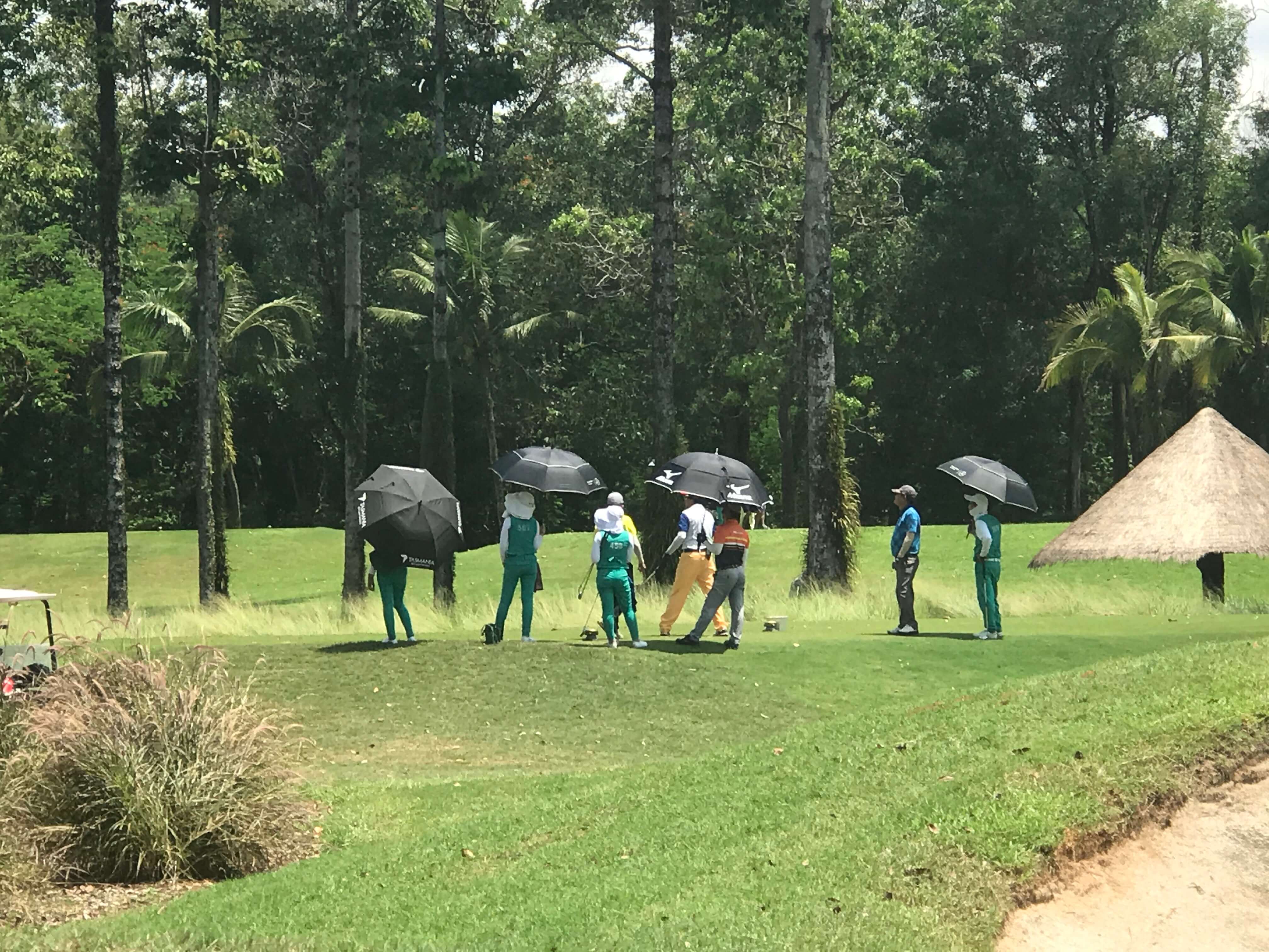 晴雨兼用ゴルフ傘のレンタルはじめました！